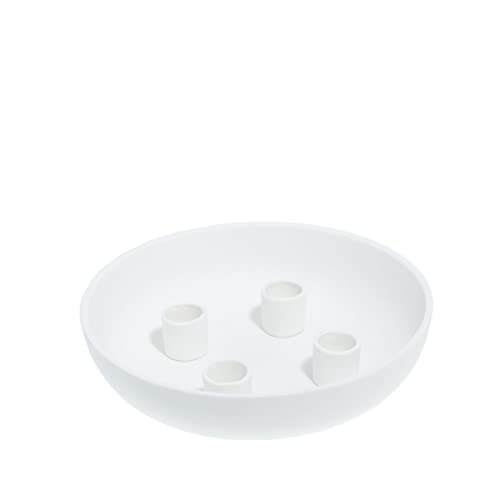 Storefactory Kerzenständer Advent GRANHOLMEN 4er Weiss 21x21x5 cm