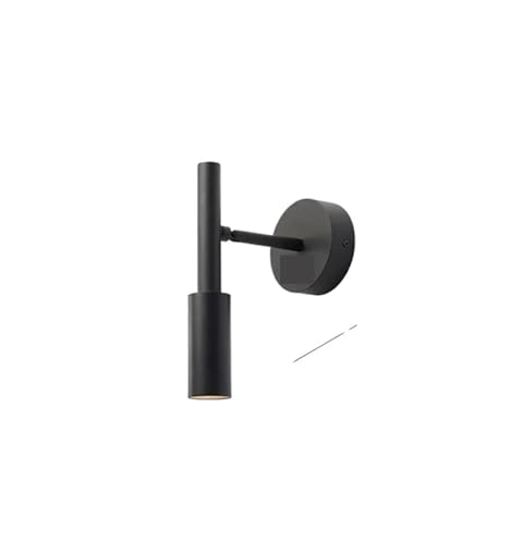 LLOOPK Lámpara de pared LED de 7W, luz de lectura for dormitorio, lámpara de libro nocturno de Hotel, luz de pared giratoria ajustable, foco Led minimalista(Bianco,B)