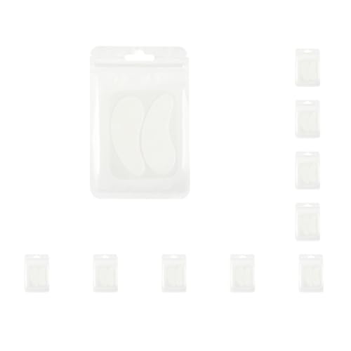 10セットまつげエクステ アンダーアイパッド まつげエクステ用品 まつげティント ホワイト, 白, 7x2.1 cm