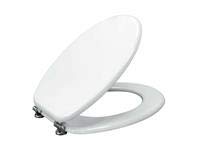 Sedile WC Universale in MDF, Copritavoletta sanitari standard, Sedile Copriwater universale con cerniere metalliche