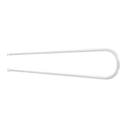 Barra de cortina de metal ajustable para salón de belleza, barra de cortina para colgar en la pared (blanco, 220 cm)