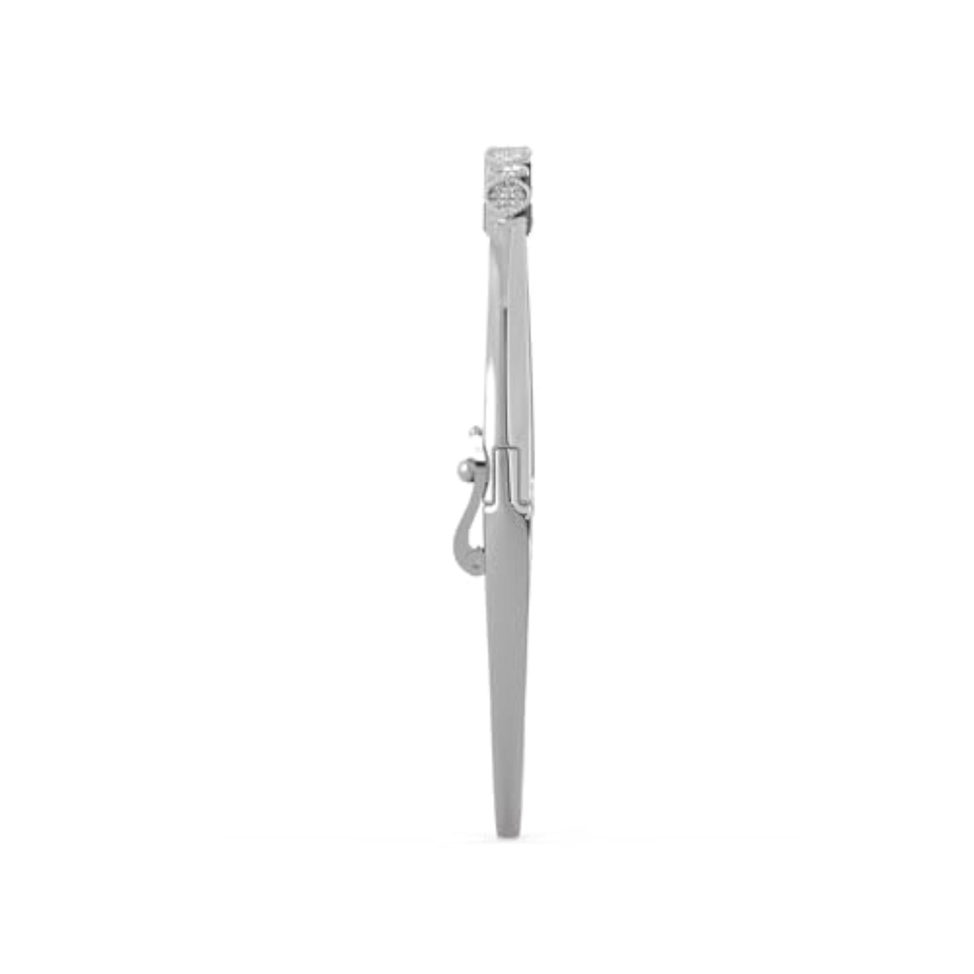 Women's 925 Sterling Silver Kada Bracelet, Rhodium Plated