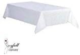 Joyfull Linen-Look Rectangular Table Cover 110" x 56" Disposable