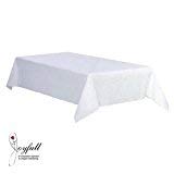 Joyfull Linen-Look Rectangular Table Cover 110" x 56" Disposable