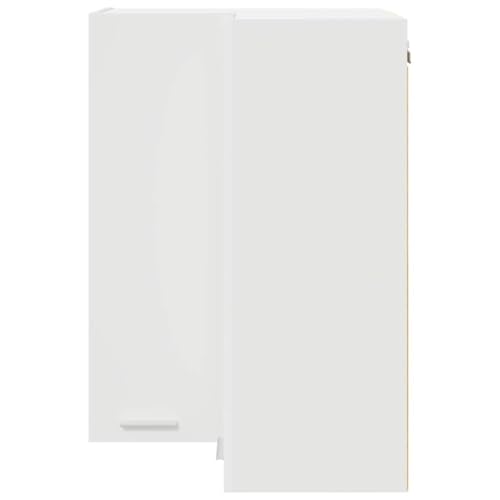 Meuble de cuisine en bois suspendu finition blanche épurée - 7