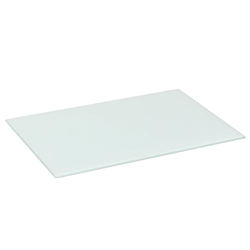 Harbour Housewares Glass Chopping Board - 50x40cm - White - Large Dining Place Mats Cutting Mat Worktop Saver for Kitchen Cooking, Baking, Vegetable Preparation