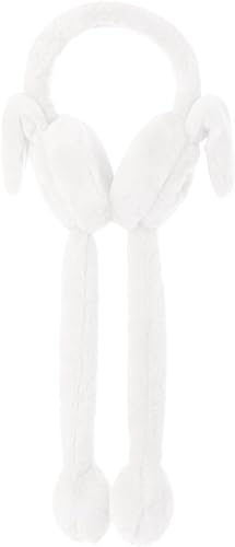 Image of Women's Winter Plush Earwarmer Bunny Earmuffs with Moving Jumping Rabbit Ears Headbands Winter Ear Warmers for Women Girls