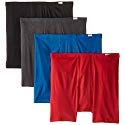 Hanes 043935493608 Mens Tagless Boxer Briefs with ComfortSoft Waistband44; Black - 3XL - Pack of 43