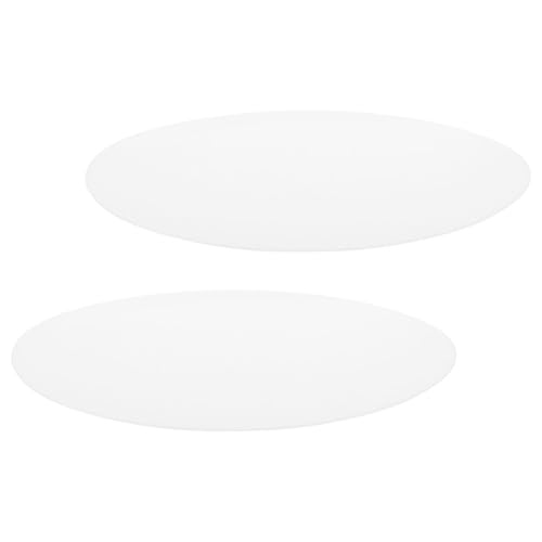 NIYANGLE 2pcs Round Acrylic Ceiling Light Diffuser Panel Thickness Lampshade Cover for Even Light Distribution Soft Bright Illumination Bedroom Living Dining Use