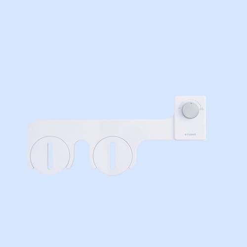 TUSHY Fresh Bidet : fixation ultra fine pour siège de toilette (buse hygiénique autonettoyante non électrique) Installation facile < 10 min | Contrôle de la pression de l'eau réglable, bouton argenté