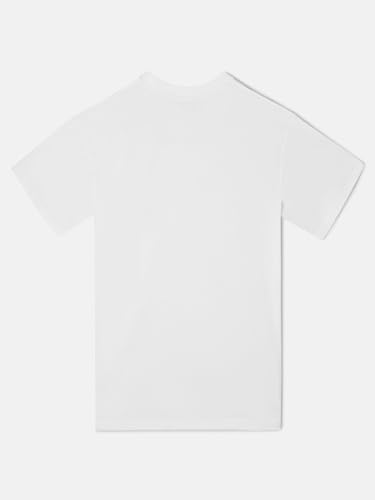 SILBON Camiseta Lisa Miniparche Blanca Manga Corta para Hombre Talla L