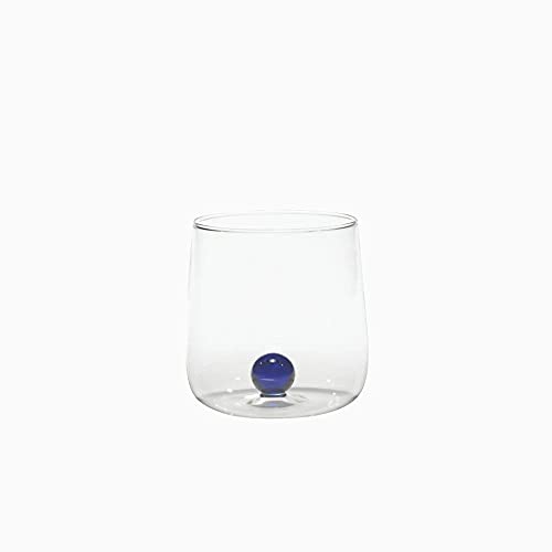 Zafferano Bilia Bicchieri Blu 44 cl Set 6 Pz in Vetro Borosilicato Fatto a Mano