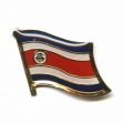Costa Rica Country Flag Small Metal Lapel Pin Badge 3/4 X 3/4 Inches New