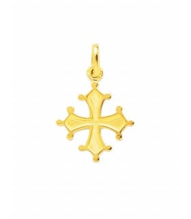 Croix Occitane or jaune pendentif hypoallergénique qui ne ternit pas avec le temps