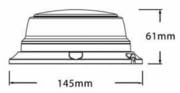 Ama Lampeggiante trattore: Lampeggiante a 8 LED, 12-24 V x 3 W, Flash a 4 funzioni, Base piana