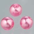 EFCO Glass Wax Lustre Beads, Bright Pink, 6 mm, 40-Piece