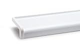 Fensterbank Außen Aluminium Weiß/Ausladung 25 cm/versch. Längen/Alu Fensterbank Außen/Fensterbrett Außen