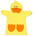 pato titere fieltro  Títere de mano Pato