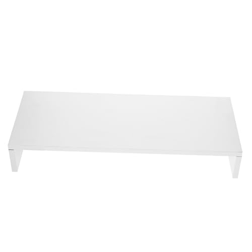 Kisangel Soporte para Monitor Multifunción Blanco Elevador de Pantalla para Portátil y PC Estante para Escritorio Base para Ordenador y Tv Diseño Resistente y Elegante