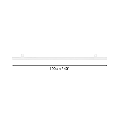 Image of MECCANIXITY PVC Poster Hanger Rail Poster Strip Bar 100cm /40inch Clear with Clips for Poster, Map, 4 Set