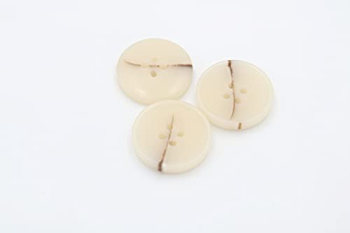 20Pcs Craft Buttons Resin Snaps 4 Holes Sewing Round For Blazer Shirts Clothes Diy Accessories (18Mm, Beige) #TOP17