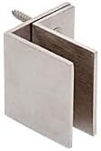 C.R. LAURENCE MFCW11 CRL Brushed Stainless Wall Mount Square Mall Front Clamp