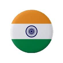 Worldwide e-Mart Indian Flag Badge Independence Day Round Pin Button Badge Republic Day & Other Events school 44mm