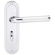 Madrid Polished Chrome & Satin Nickel Bathroom Door Handles, Elegant Door Handle Set, Straight Handle Design - Image 2