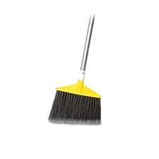 Angle Broom- Regular- Stain Resistant Bristles- 10-.50in. W- Gray -Pack of 2