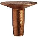 Copper Belt Rivet - .161" Diameter (#8) X .375" Length, Solid Copper Flush Mount Rivet, Pack of 100 Pieces