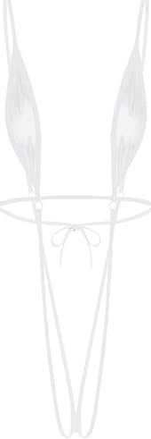 Women Mesh Sheer Bodysuit, Plunging V-Neck, Spaghetti Straps-image-32