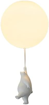 SDFDSSR Nordic Children's Room Cartoon Bear Chandelier Balloon Chandelier 1-Light Fixture Acrylic Globe Lamp Shade Hanging Ceiling Lighting Fixture for Bedroom Kitchen Island