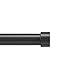 Umbra Cappa Curtain 1-Inch Drapery Rod Extends from 66 to 120 Inches, Includes 2 Matching Finials, Brackets & Hardware, Brushed Black, 120-inches