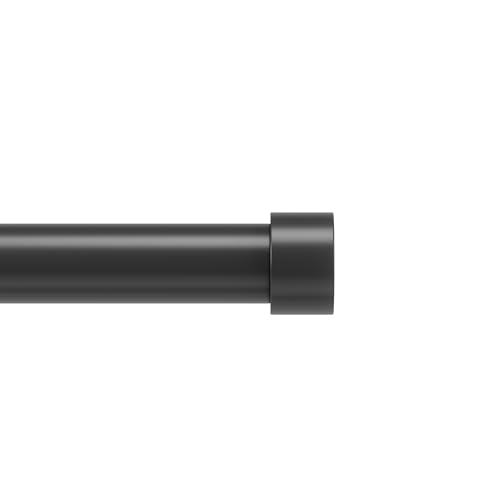 Umbra Cappa 1” Adjustable Curtain Rod for Windows – 36 to 66” Drapery Rod, Brushed Black by Umbra - Used condition - US$26.04
