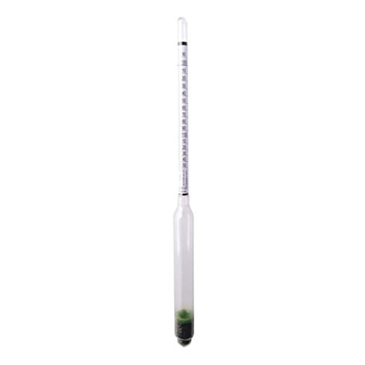 VINOFERM Hydrometer – tätningsmätare för alla vinflaskor och ölbryggare – mätare med 3 färgskalor: Tät, sockerhalt, potentiellt alkoholinnehåll
