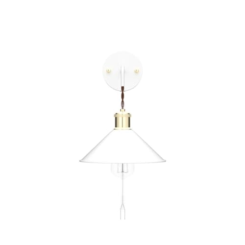 Image of KEWANNO Plug in Wall Sconces, 2PACK Wall Lamp with Plug in Cord, Plug in Wall Light Sconces, Sconces Wall Lighting Plugin, E26 Modern Wall Light Fixtures (White)