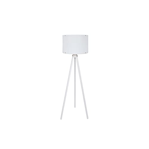 Lampadaire structure MDF gris blanc luminaire de salon moderne - 2