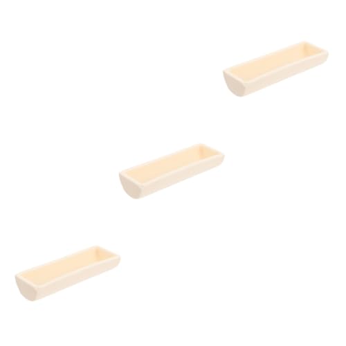 CIYODO 3pcs Experimental Combustion Boat Propane Labs Corundum Ark Alumina Combustion Boat Laboratory Crucible Slots Burners Spectrum Crucibles Crucible Alumina Log Aluminum Oxide White