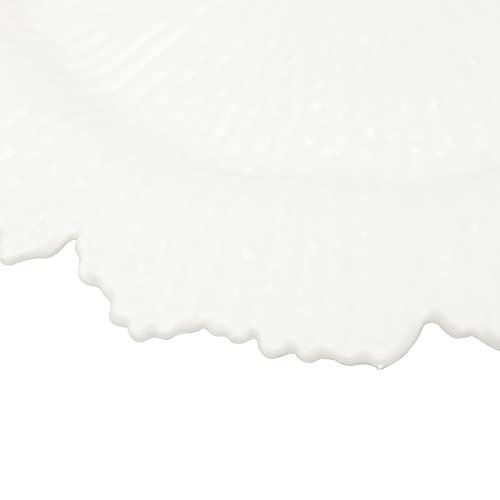 24 platos cargadores redondos 13 pulgadas plástico blanco miniatura 5