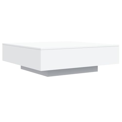 vidaXL Mesa de Centro con Luces LED Blanco 100x100x31 cm