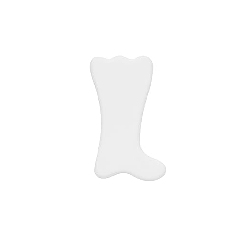 Gogogmee Massaging Scraping Plate Face Massager Tool Ceramic Gua Sha Massage Board Natural Jade Stones White Face Shaping Massager