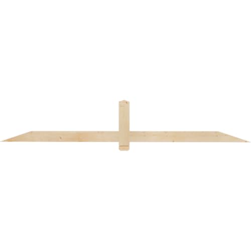 84"W x 14"H x 1 1/2"D x 3 1/2"F, 4/12 Pitch, Eugene Smooth Timber Gable Bracket, Douglas Fir