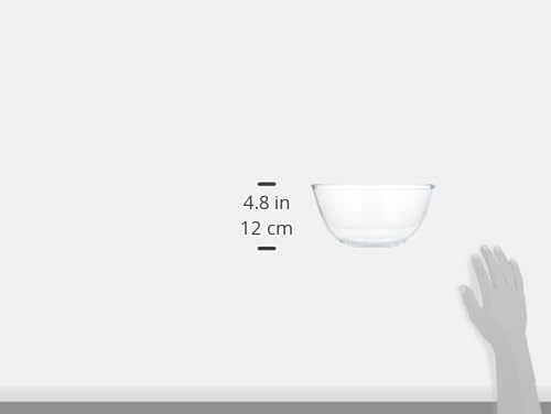 Image of Borosil 2.8 L Round Shape Serving & Mixing Bowl | Made in India Borosilicate Glass Bowl for Kitchen & Dinning | Bowl for Mixing Dough, Salad, Batter, Pasta | Microwave & Dishwasher Safe (Transparent)