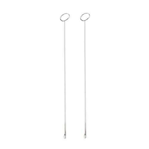 Image of Gemsy Hooked Needle Set of 1 for Tailoring, Loop Turner Hook Sewing- Perfect Tools for Piping, Knots, Bias Tubing - Stainless Steel - Ideal for Button Looping, Trims, DIY