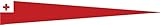 Tonga Wimpel – Nationalflaggen-Wimpel in Rot & Weiß Ultra-Schiffsflaggentuch / 280x40cm