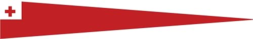 Tonga Wimpel – Nationalflaggen-Wimpel in Rot & Weiß Ultra-Schiffsflaggentuch / 280x40cm