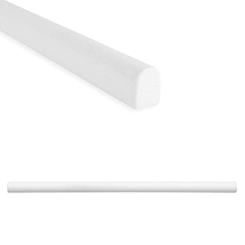 Best Cyber Monday 🔥 Questech Tile Trim, 1/2 X 12 inch Soho Pencil Tile Transition Liner Backsplash, Matte Bright White, 6 Pack