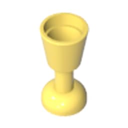 6269 Props Equipment Goblet/Glass 10 Pieces GDS-20891 Compatible with Lego Building Blocks Color:Bright Light Yellow