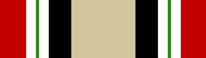 Iraq Campaign Ribbon Sticker (Military Iraqi OIF Freedom Service Vet Combat Veteran) (1.5 x 5.5 inch)