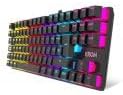 KROM KASIC TKL – Teclado mecánico Gaming RGB tenkeyless con Layout español, switches Rojos, retroiluminación Rainbow, 25 Teclas Anti-ghosting y 12 Multimedia, Modo Juego, USB – Negro 6